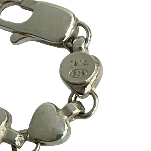 TIFFANY Silver Heart Charm Bracelet
